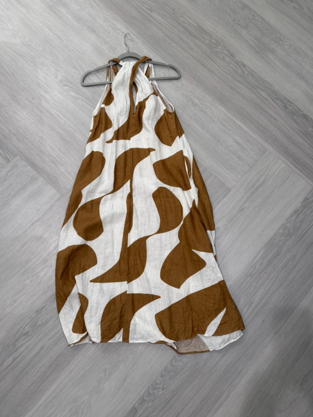 Banana Republic Animal Print Halter Maxi Dress - Linen - XS - Picture 2 of 3